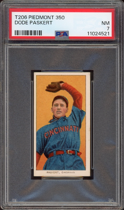 1909-11 T206 Piedmont 350 Dode Paskert PSA NM 7