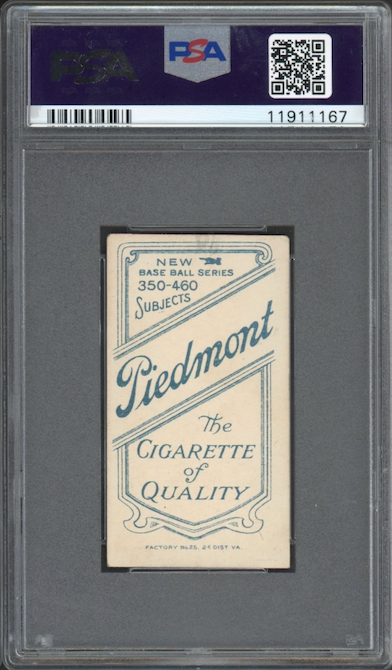 1909-11 T206 Sweet Caporal 350-450/25 Ty Cobb Bat Off Shoulder PSA EX-MT 6