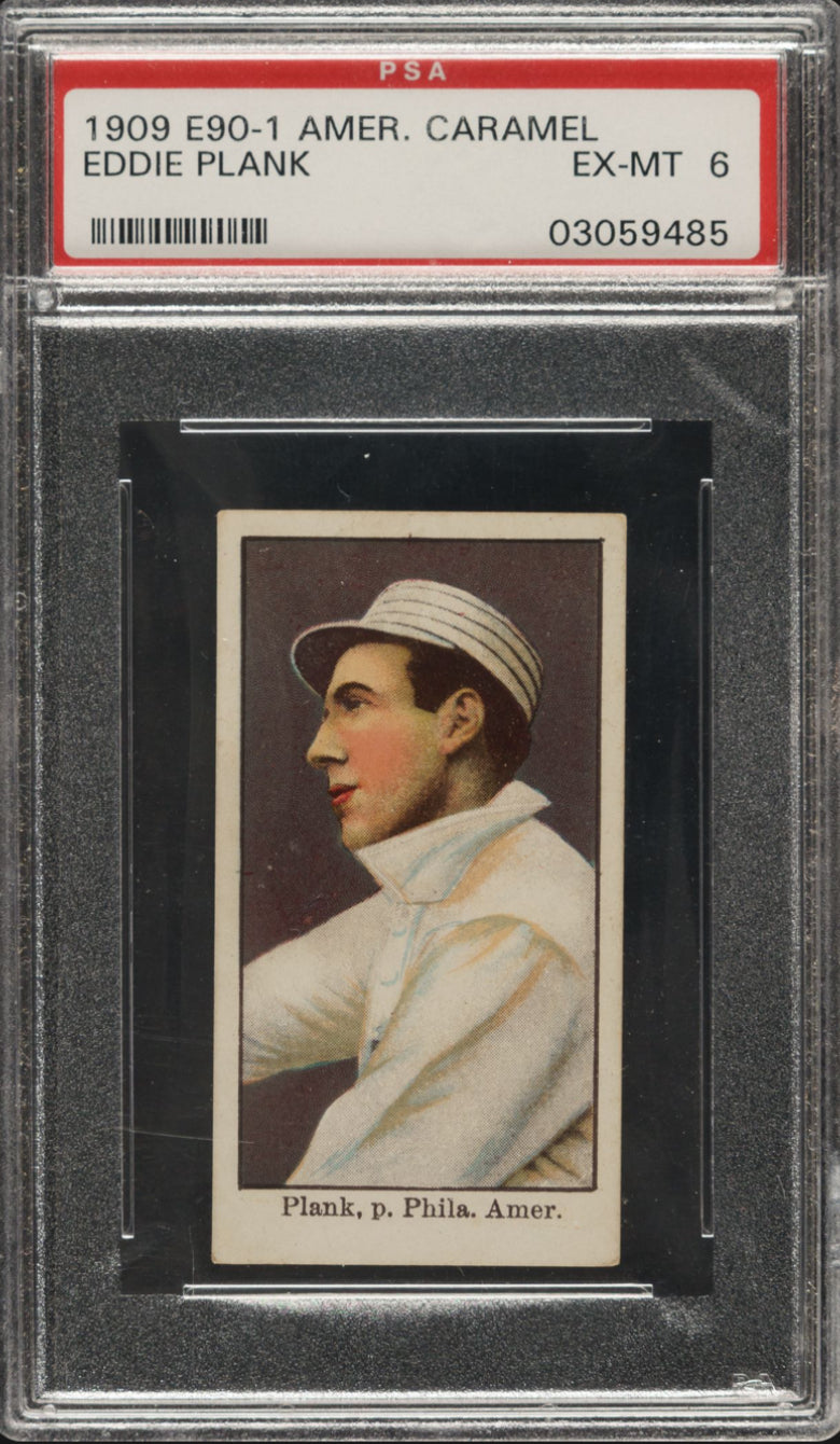 1909 E90-1 American Caramel Eddie Plank PSA EX-MT 6