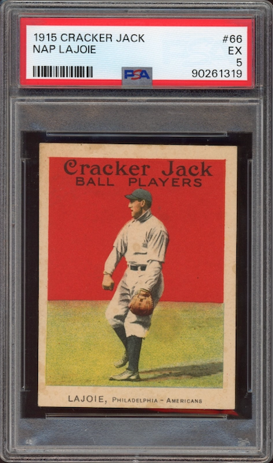 1915 Cracker Jack #66 Nap Lajoie PSA EX 5