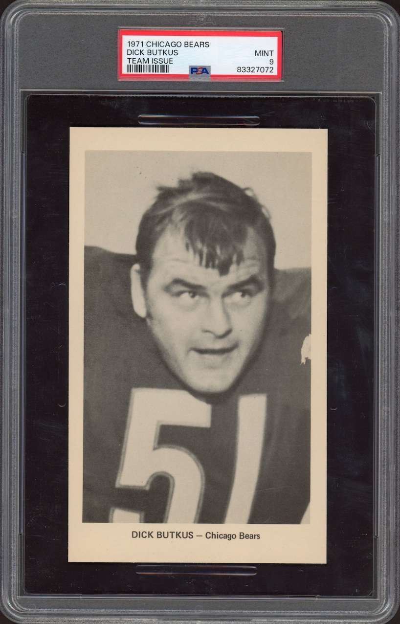 1971 Chicago Bears Team Issue Dick Butkus PSA MINT 9