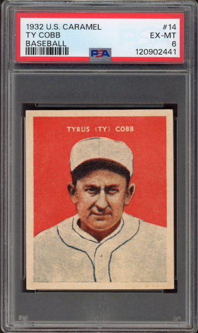 1932 U.S. Caramel #14 Ty Cobb PSA EX-MT 6