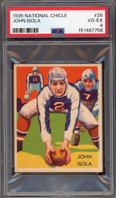1935 National Chicle #26 John Isola PSA VG-EX 4