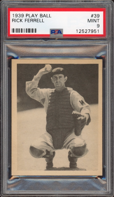 1939 Play Ball #39 Rick Ferrell PSA MINT 9
