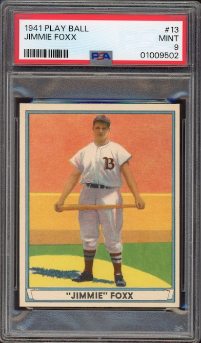 1941 Play Ball #13 Jimmie Foxx PSA MINT 9