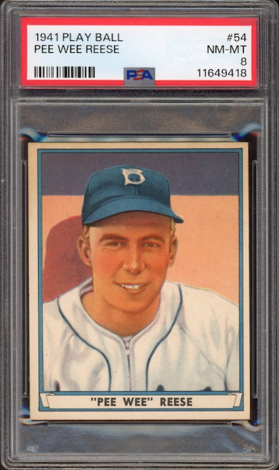 1941 Play Ball #54 Pee Wee Reese ROOKIE PSA NM-MT 8