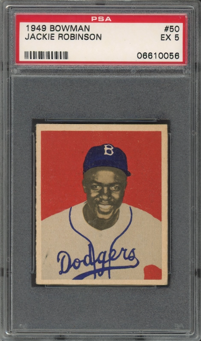 1949 Bowman #50 Jackie Robinson PSA EX 5
