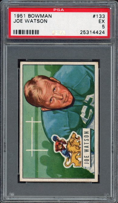 1951 Bowman #133 Joe Watson PSA EX 5