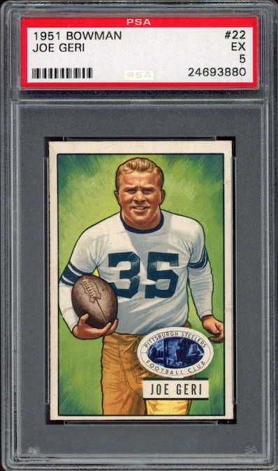1951 Bowman #22 Joe Geri PSA EX 5