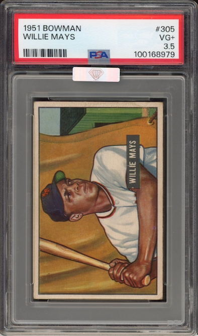 1951 Bowman #305 Willie Mays ROOKIE PSA VG+ 3.5