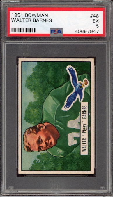 1951 Bowman #48 Walter Barnes PSA EX 5