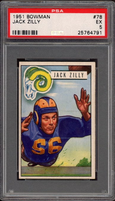 1951 Bowman #78 Jack Zilly PSA EX 5
