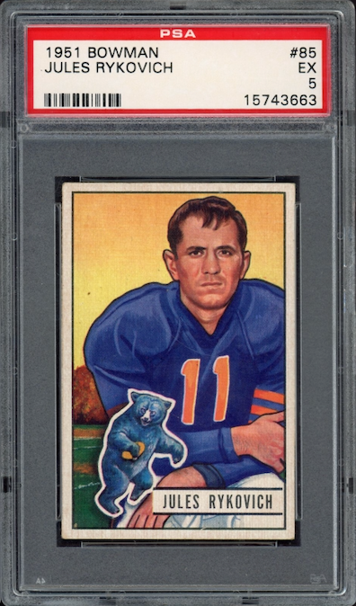1951 Bowman #85 Jules Rykovich PSA EX 5