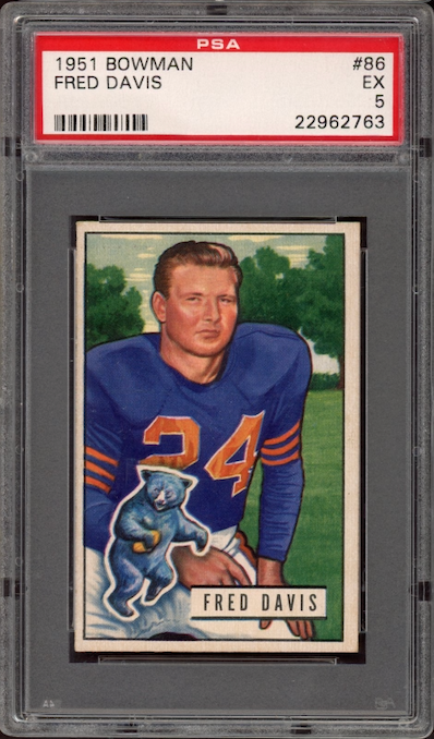 1951 Bowman #86 Fred Davis PSA EX 5