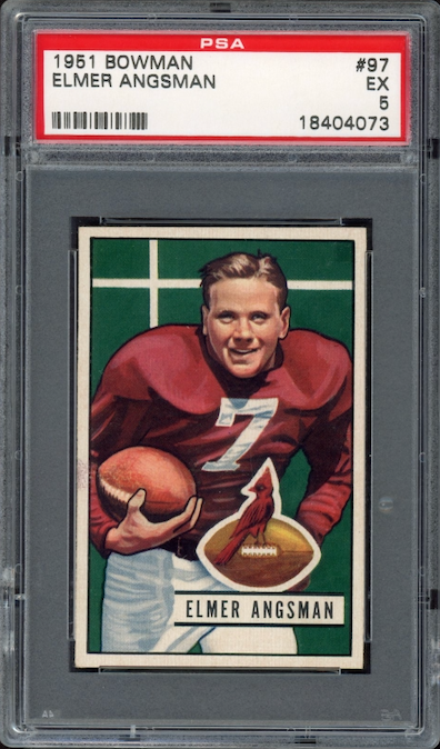 1951 Bowman #97 Elmer Angsman PSA EX 5