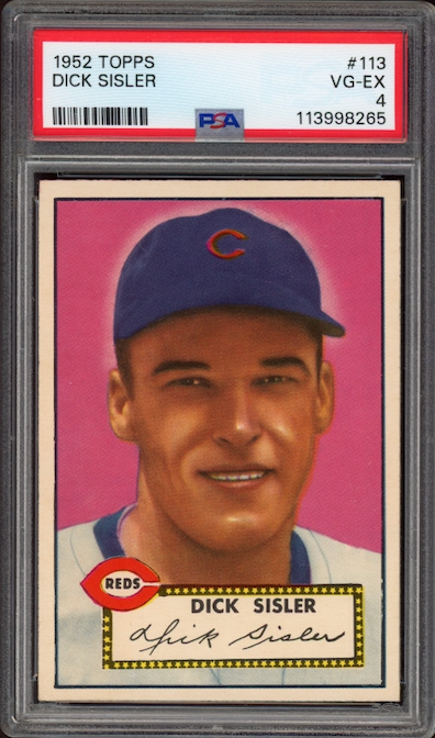 1952 Topps #113 Dick Sisler PSA VG-EX 4