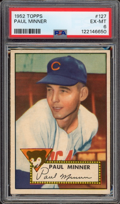 1952 Topps #127 Paul Minner PSA EX-MT 6