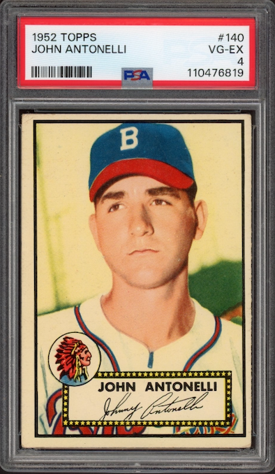 1952 Topps #140 John Antonellis PSA VG-EX 4