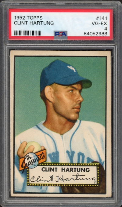 1952 Topps #141 Clint Hartung PSA VG-EX 4