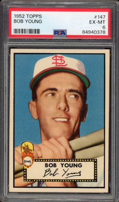 1952 Topps #147 Bob Young PSA EX-MT 6