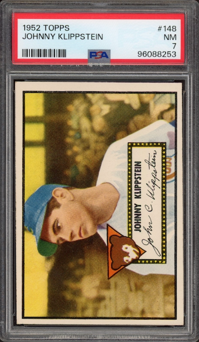 1952 Topps #148 Johnny Klippstein PSA NM 7