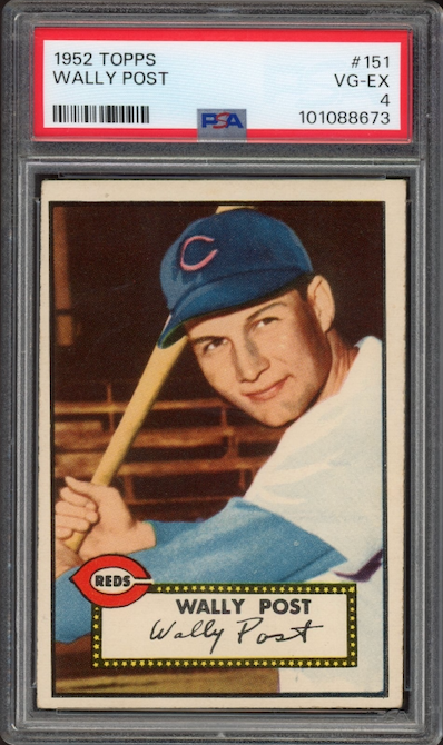 1952 Topps #151 Wally Post PSA VG-EX 4