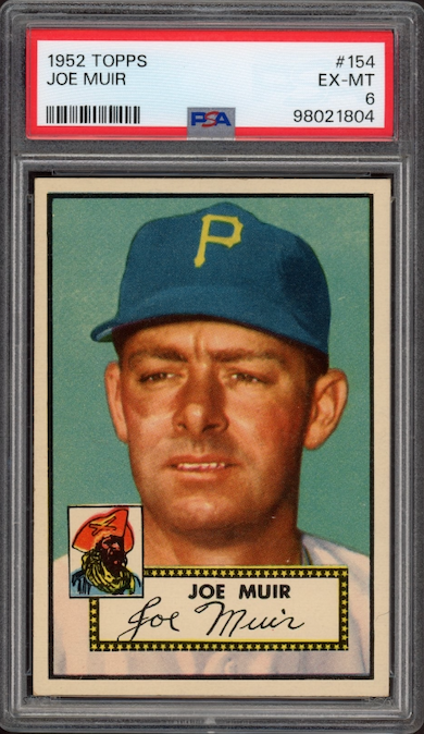 1952 Topps #154 Joe Muir PSA EX-MT 6
