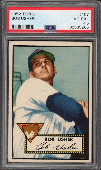 1952 Topps #157 Bob Usher PSA VG-EX+ 4.5