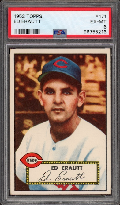 1952 Topps #171 Ed Erautt PSA EX-MT 6