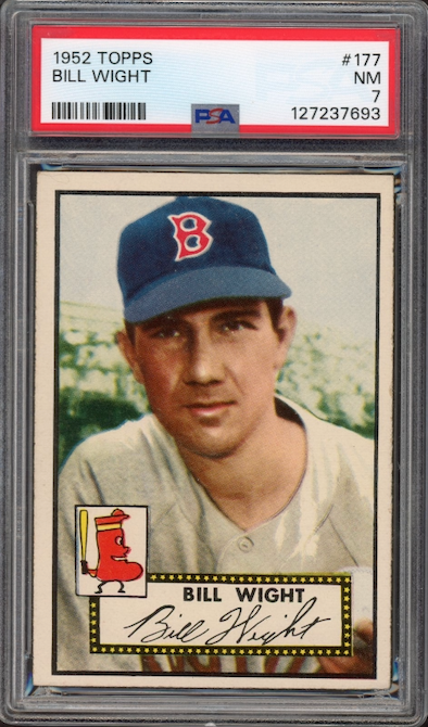 1952 Topps #177 Bill Wight PSA NM 7