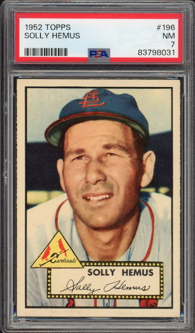1952 Topps #196 Solly Hemus PSA NM 7