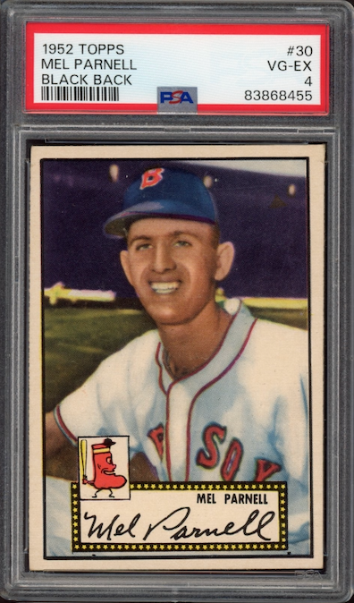 1952 Topps #30 Mel Parnell Black Back PSA VG-EX 4