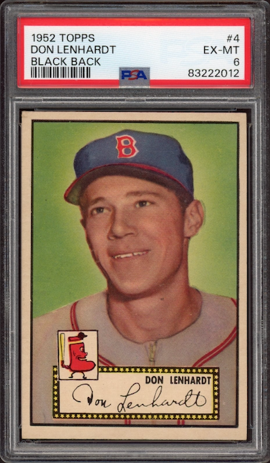 1952 Topps #4 Don Lenhardt Black Back PSA EX-MT 6