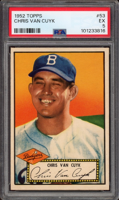 1952 Topps #53 Chris Van Cuyk PSA EX 5