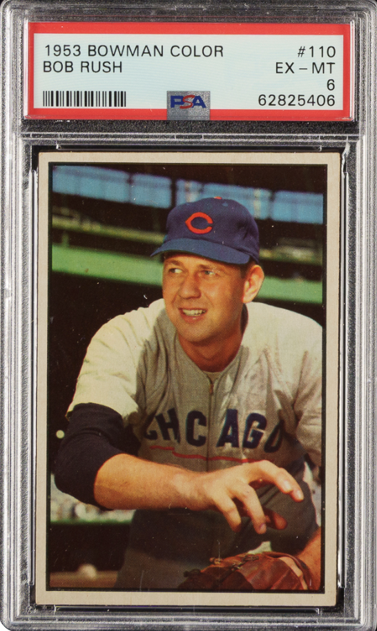 1953 Bowman Color #110 Bob Rush PSA 6