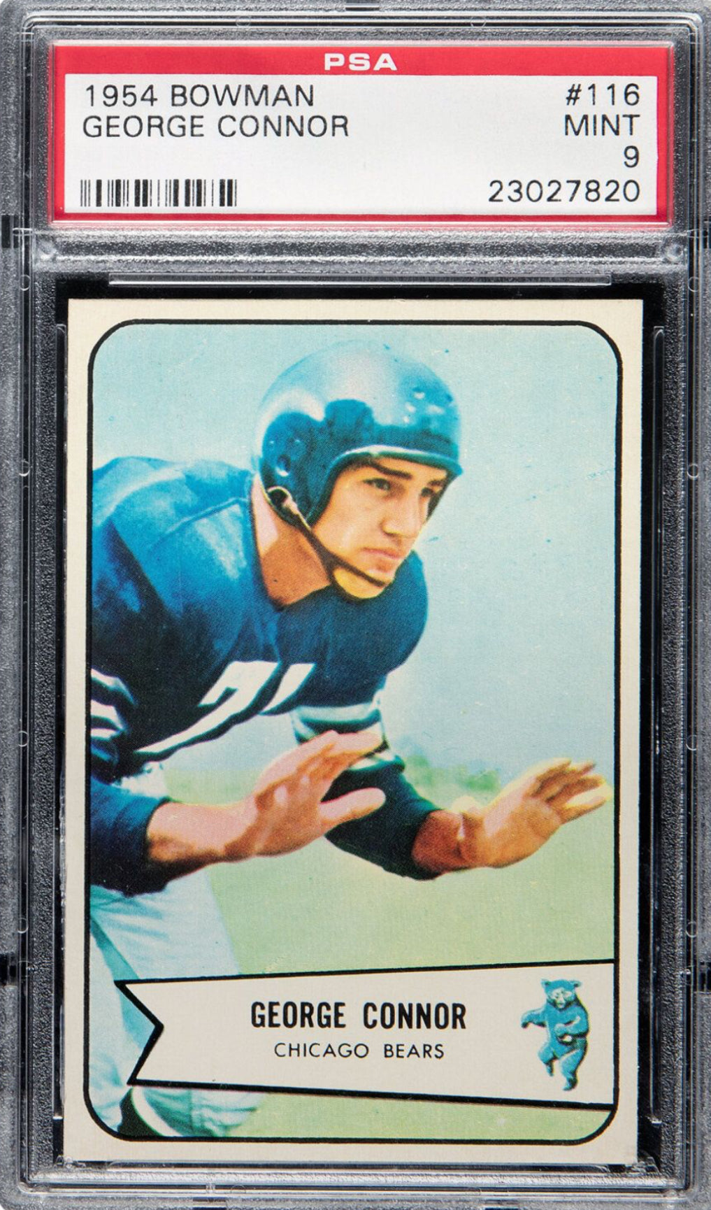 1954 Bowman #116 George Connor PSA MINT 9