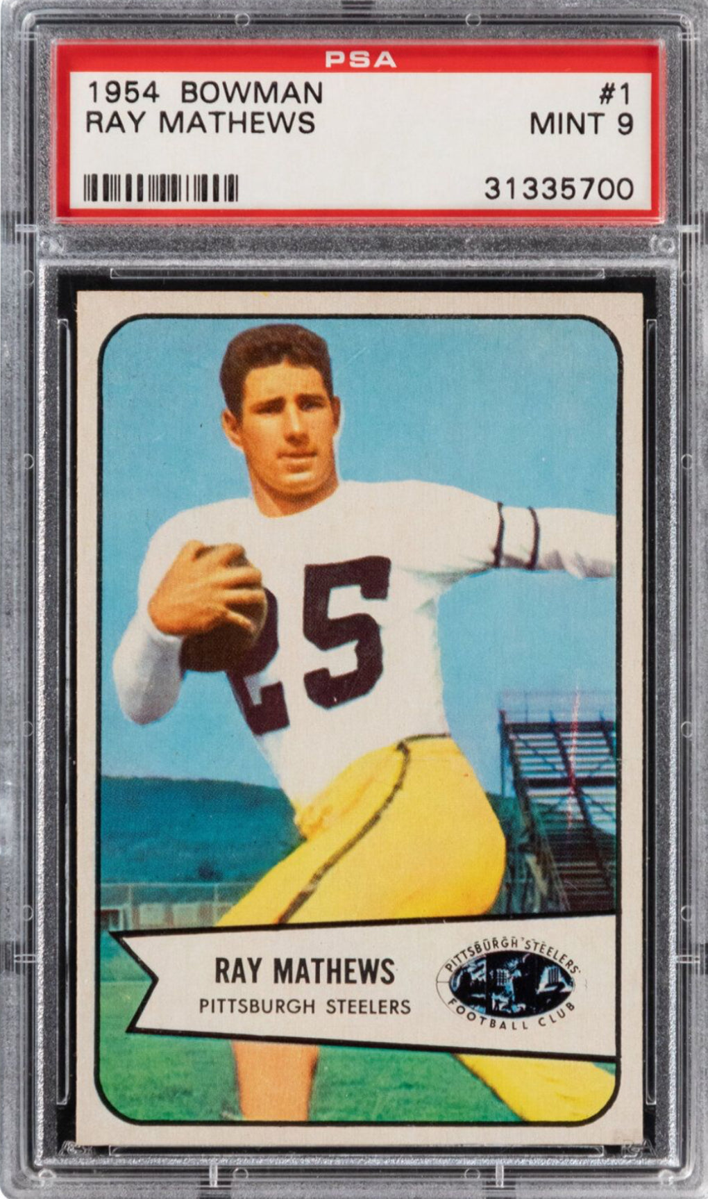 1954 Bowman #1 Ray Matthews PSA MINT 9