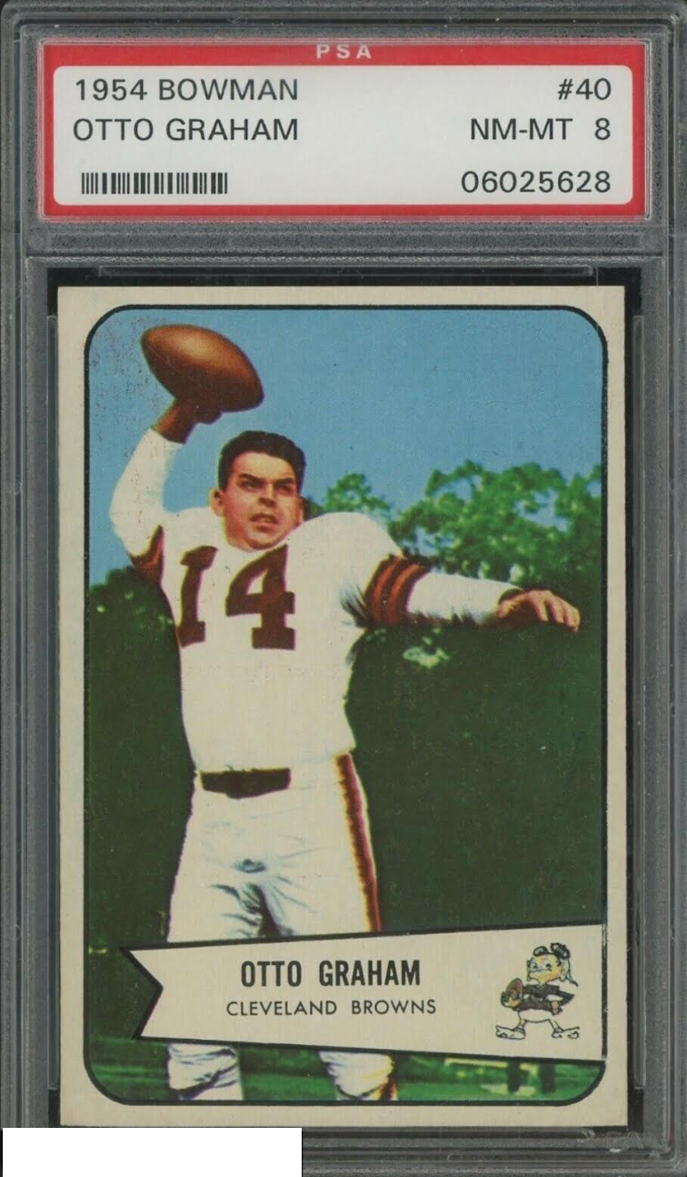 1954 Bowman #40 Otto Graham PSA 8