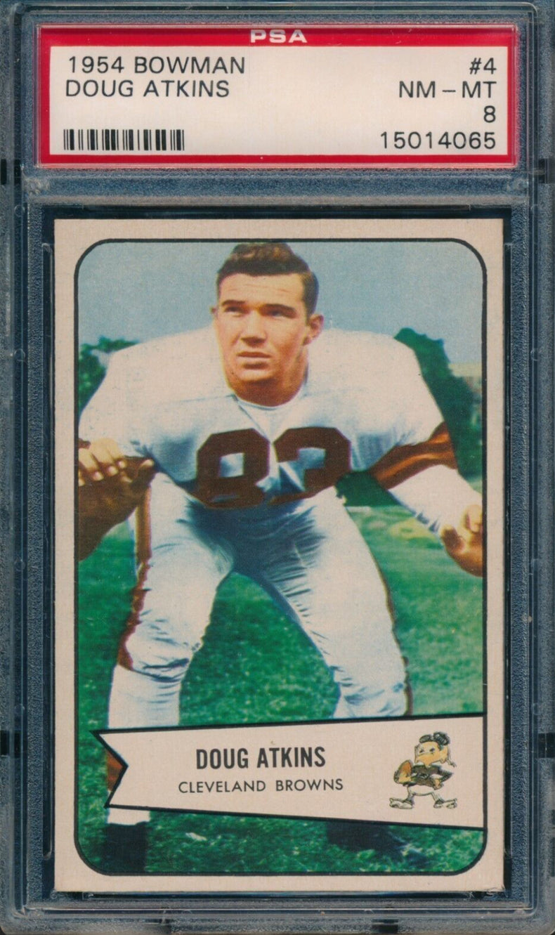 1954 Bowman #4 Doug Atkins PSA 8