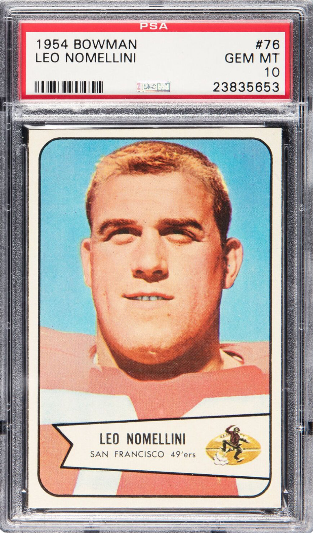 1954 Bowman #76 Leo Nomellini PSA GEM MINT 10