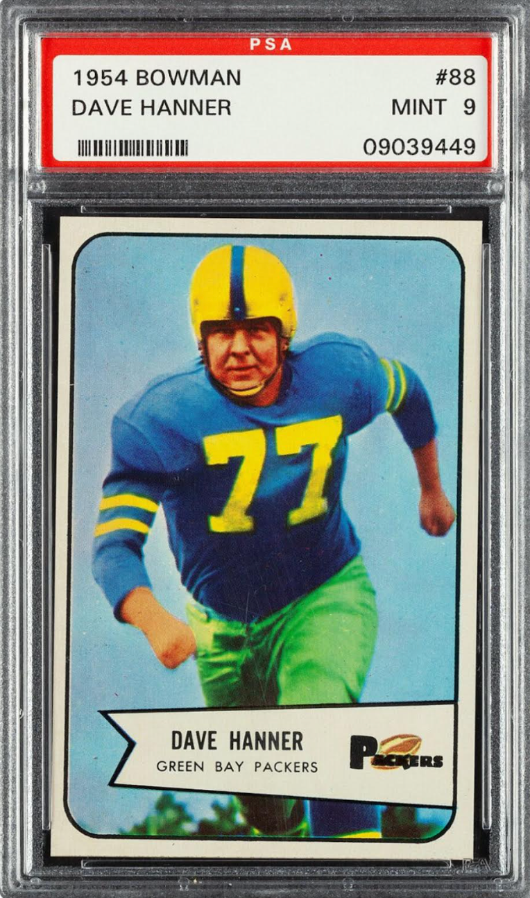 1954 Bowman #88 Dave Hanner PSA MINT 9
