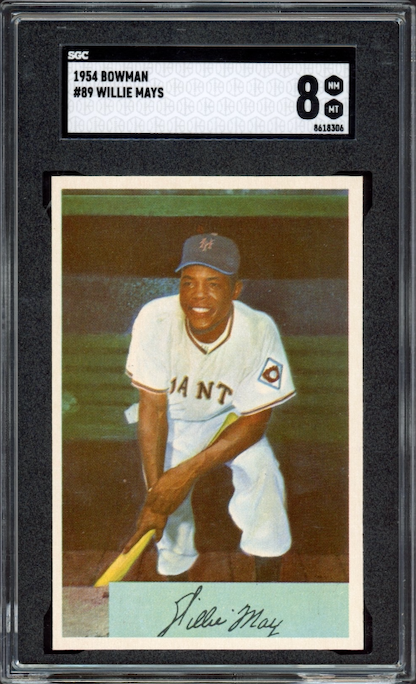 1954 Bowman #89 Willie Mays SGC NM-MT 8
