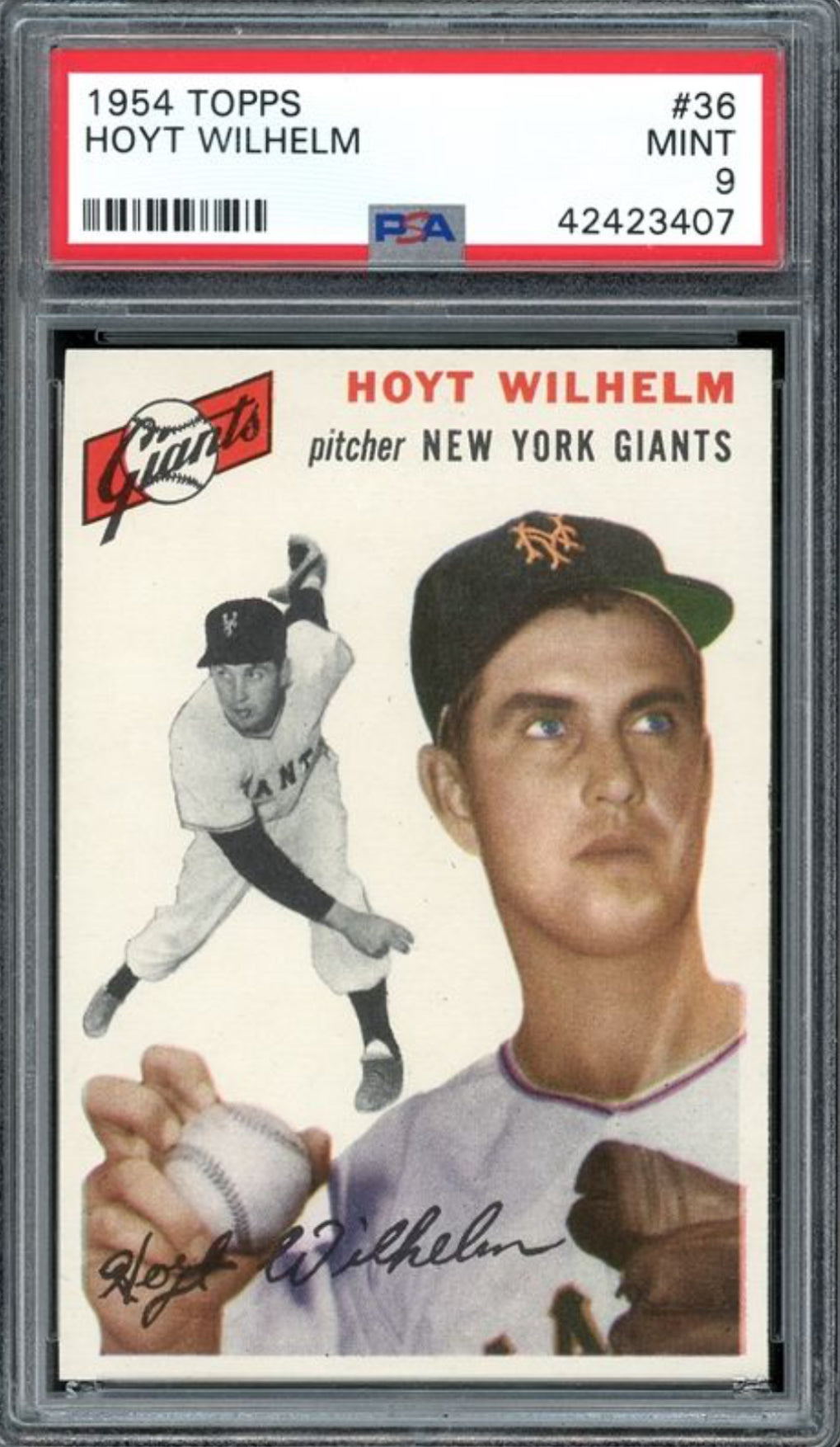 1954 Topps #36 Hoyt Wilhelm PSA MINT 9