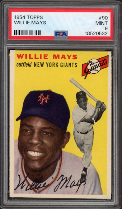 1954 Topps #90 Willie Mays PSA MINT 9