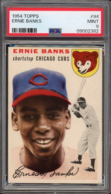 1954 Topps #94 Ernie Banks ROOKIE PSA MINT 9