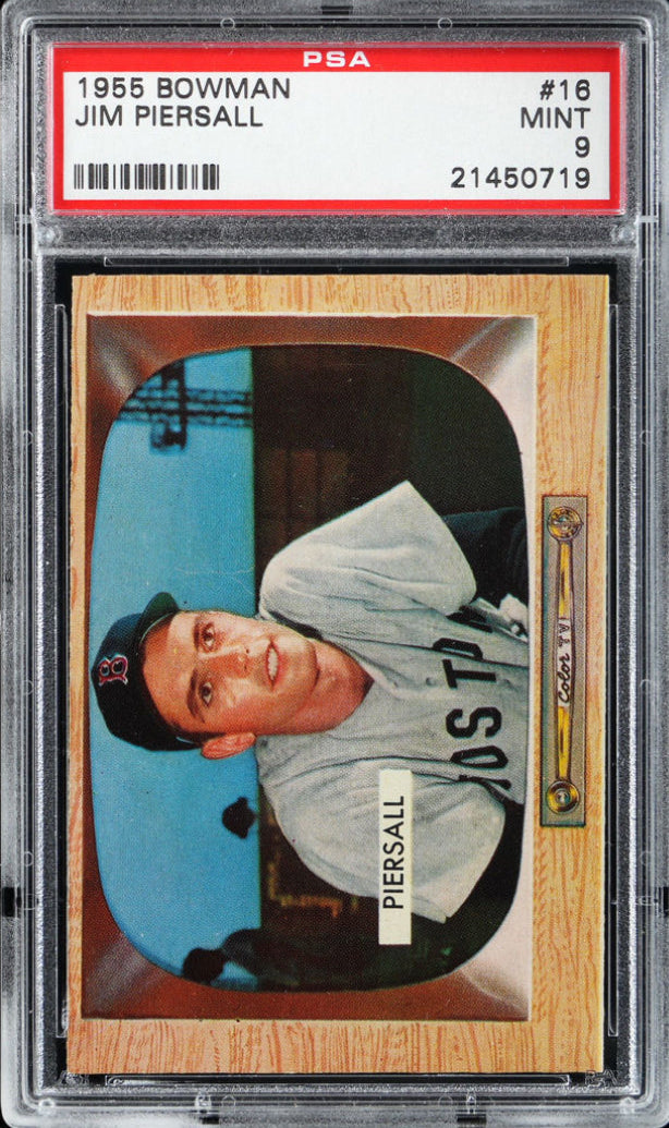 1955 Bowman #16 Jim Piersall PSA MINT 9
