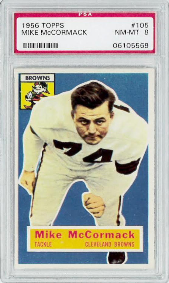 1956 Topps #105 Mike McCormack PSA 8