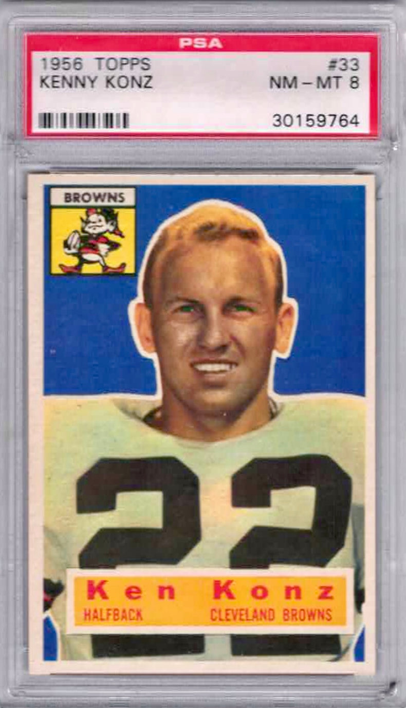 1956 Topps #33 Kenny Konz PSA 8