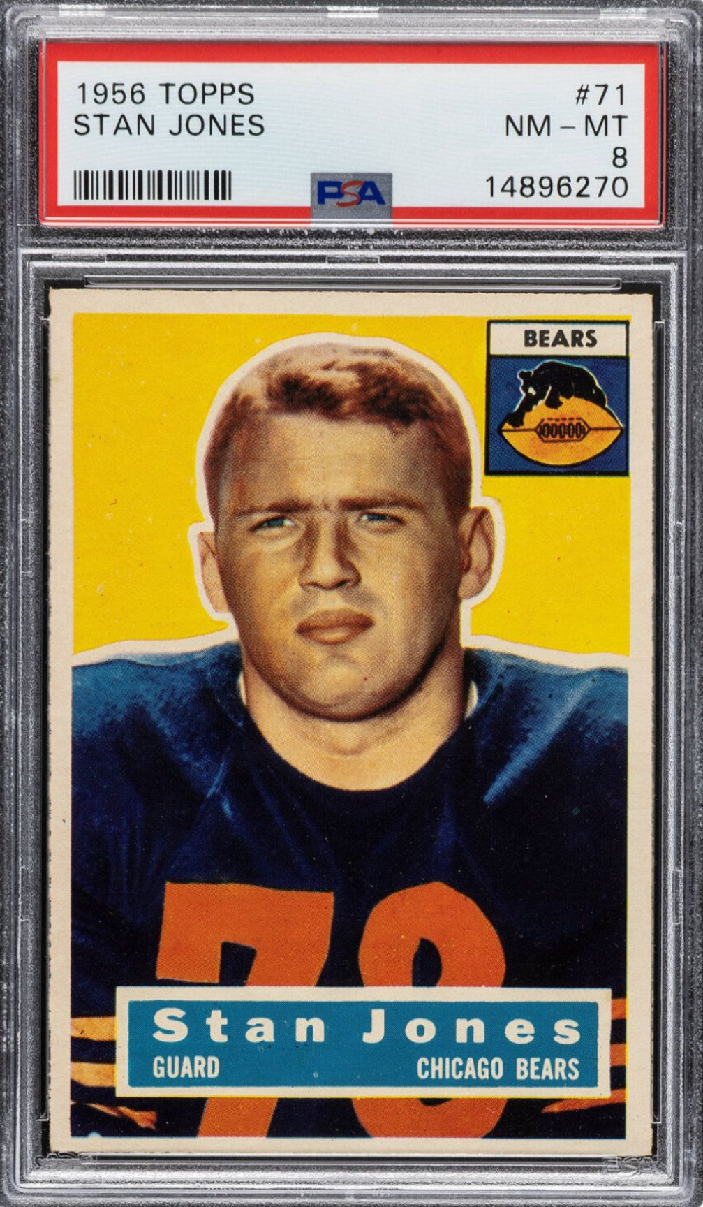 1956 Topps #71 Stan Jones ROOKIE PSA NM-MT 8