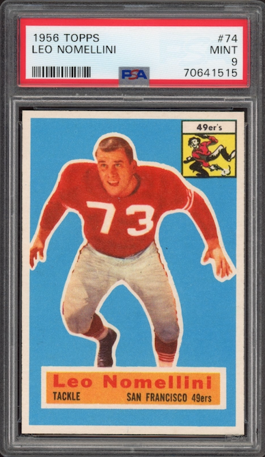 1956 Topps #74 Leo Nomellini PSA MINT 9